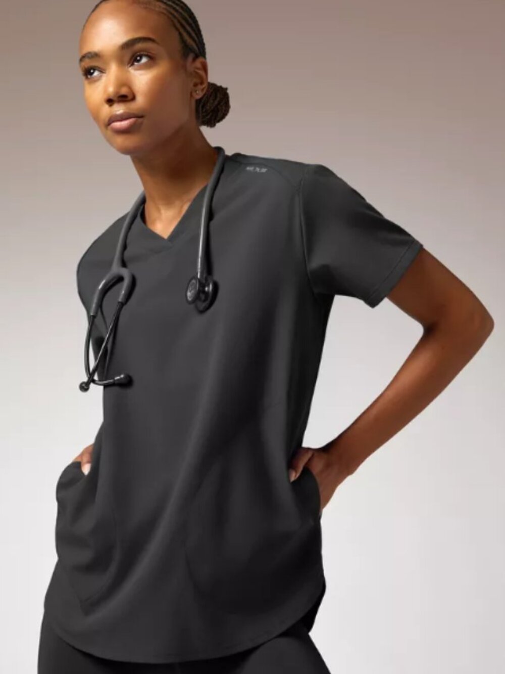 NWT!  Hypothesis Beta V-Shell Women's Tunic Scrub Top Size Large black